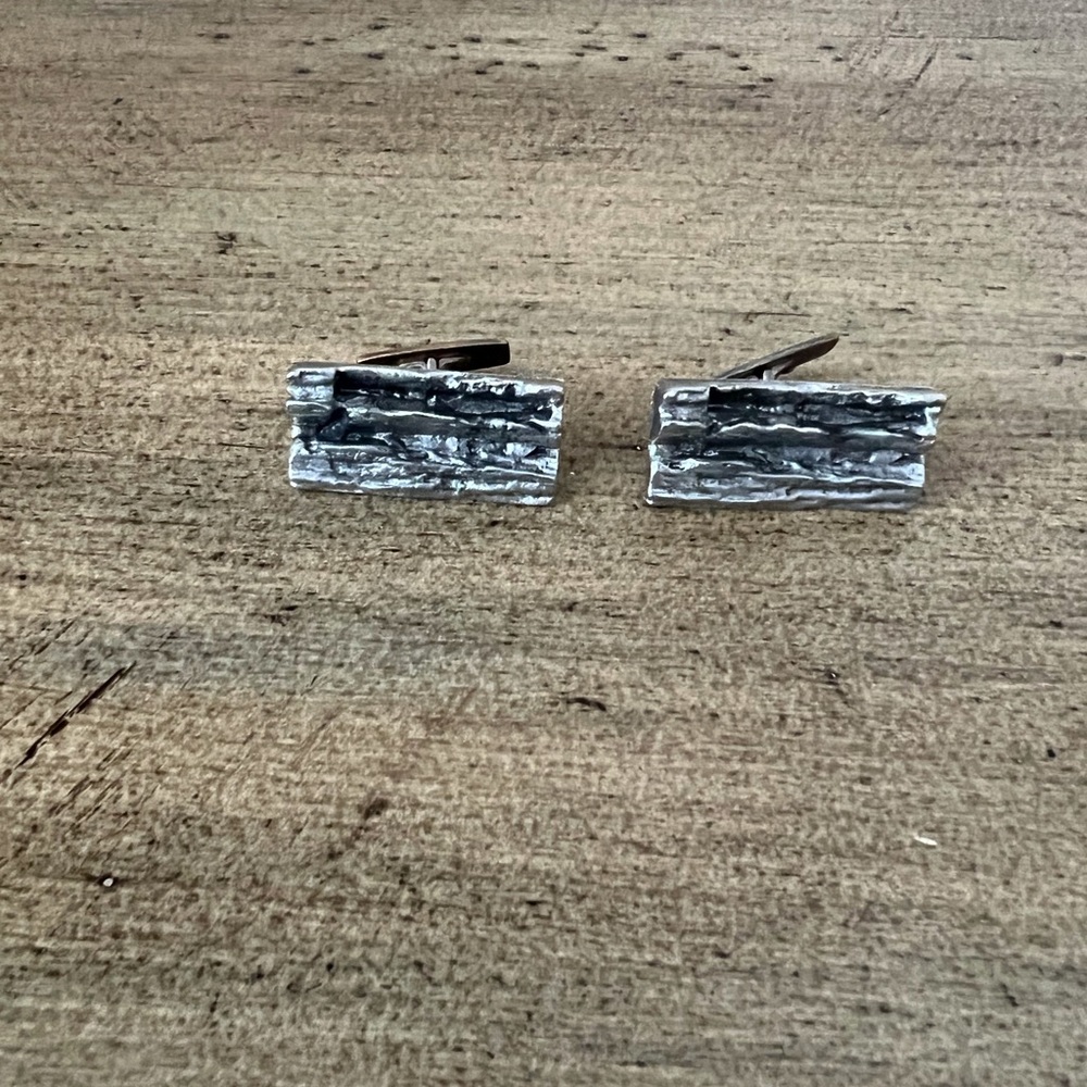 Pewter cuff links, Vintage, most likely bought in Denmark in the 70s